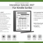 neue Kalender 2027 für den Kindle Scribe