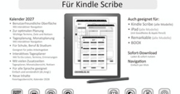 neue Kalender 2027 für den Kindle Scribe
