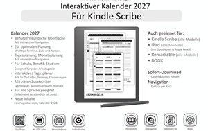 neue Kalender 2027 für den Kindle Scribe