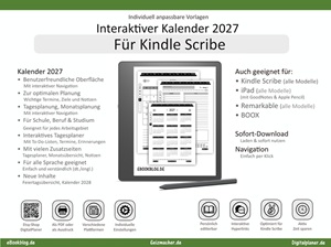 neue Kalender 2027 für den Kindle Scribe